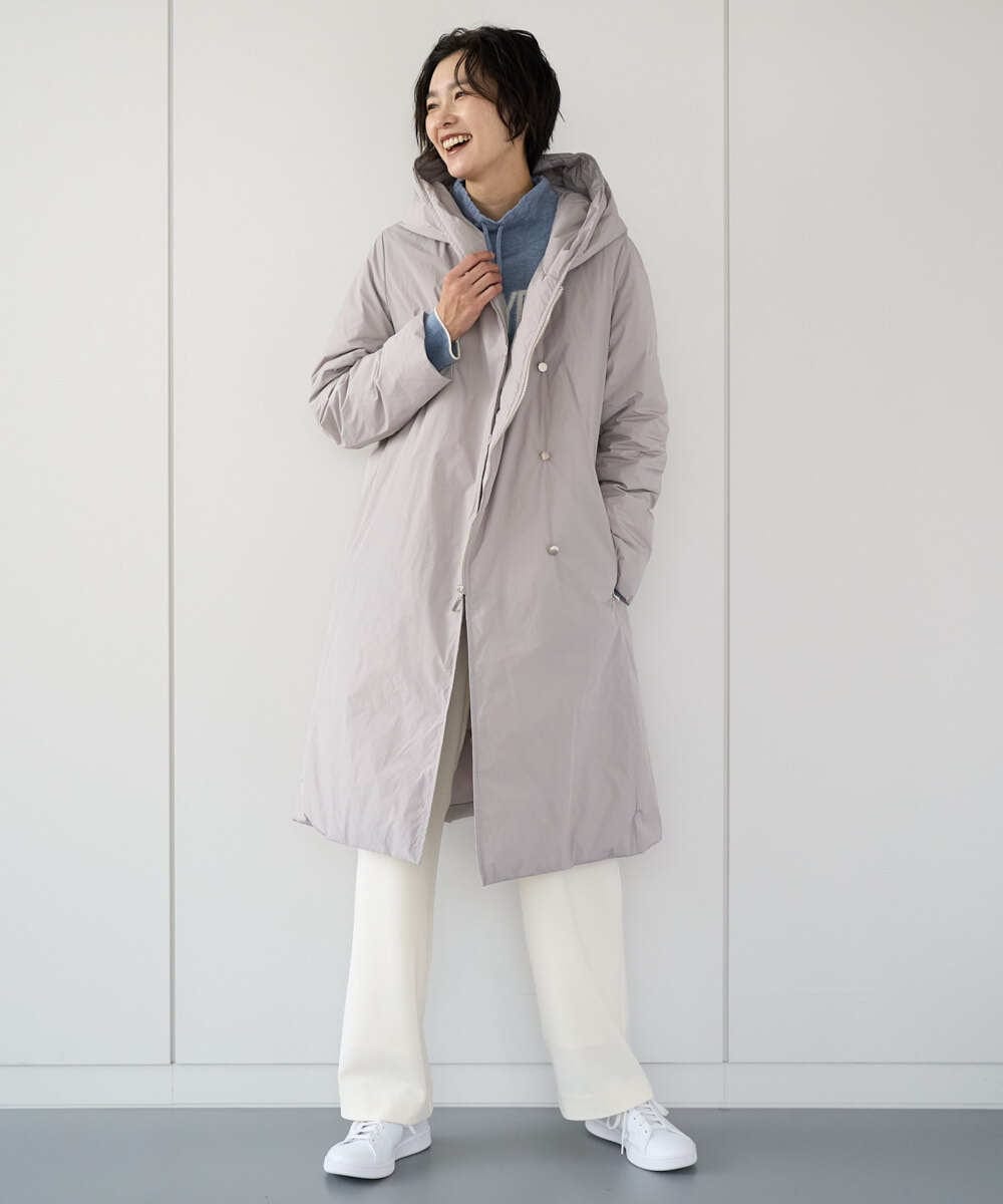 PZFCD61230 GEORGES RECH(ジョルジュ・レッシュ) ドロストハイネックロゴニット ライトブルー