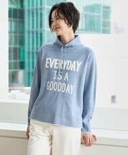 PZFCD61230 GEORGES RECH(ジョルジュ・レッシュ) ドロストハイネックロゴニット ライトブルー