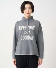 PZFCD61230 GEORGES RECH(ジョルジュ・レッシュ) ドロストハイネックロゴニット ライトブルー