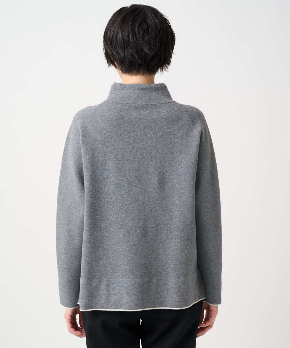 PZFCD61230 GEORGES RECH(ジョルジュ・レッシュ) ドロストハイネックロゴニット ライトブルー