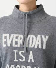 PZFCD61230 GEORGES RECH(ジョルジュ・レッシュ) ドロストハイネックロゴニット ライトブルー