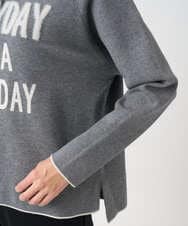 PZFCD61230 GEORGES RECH(ジョルジュ・レッシュ) ドロストハイネックロゴニット ライトブルー