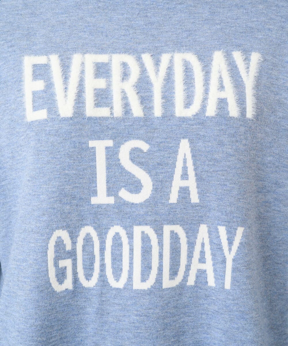 PZFCD61230 GEORGES RECH(ジョルジュ・レッシュ) ドロストハイネックロゴニット ライトブルー