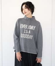 PZFCD61230 GEORGES RECH(ジョルジュ・レッシュ) ドロストハイネックロゴニット グレー