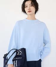 PZFCE70170 GEORGES RECH(ジョルジュ・レッシュ) [アンサンブル対応] スウェットライクロゴニット ライトブルー