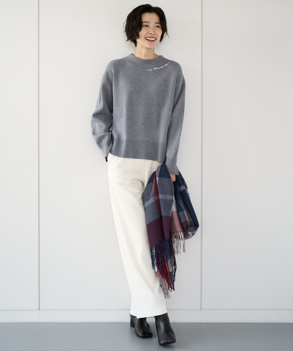 PZFCE70170 GEORGES RECH(ジョルジュ・レッシュ) [アンサンブル対応] スウェットライクロゴニット グレー