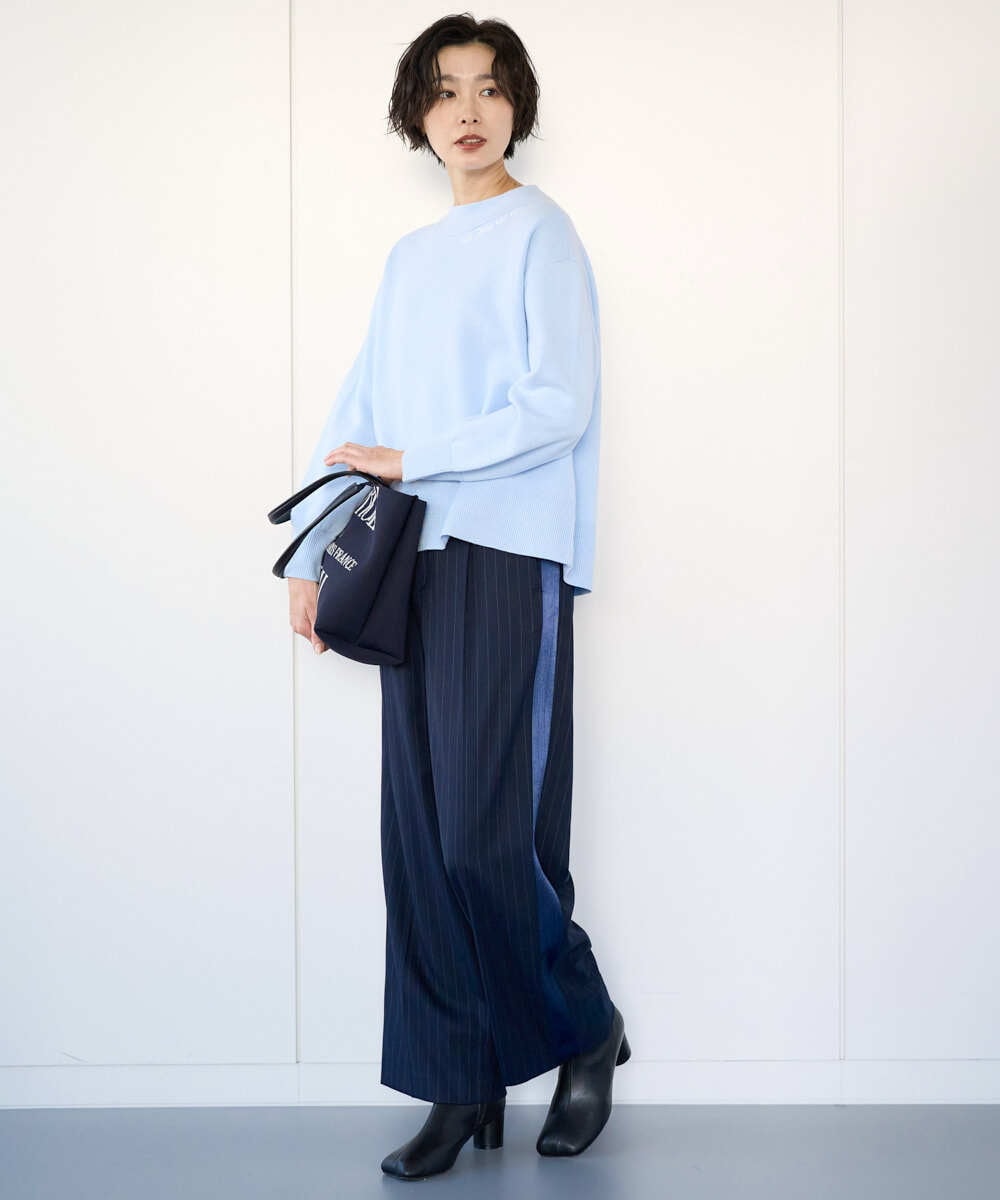 PZFCE70170 GEORGES RECH(ジョルジュ・レッシュ) [アンサンブル対応] スウェットライクロゴニット グレー