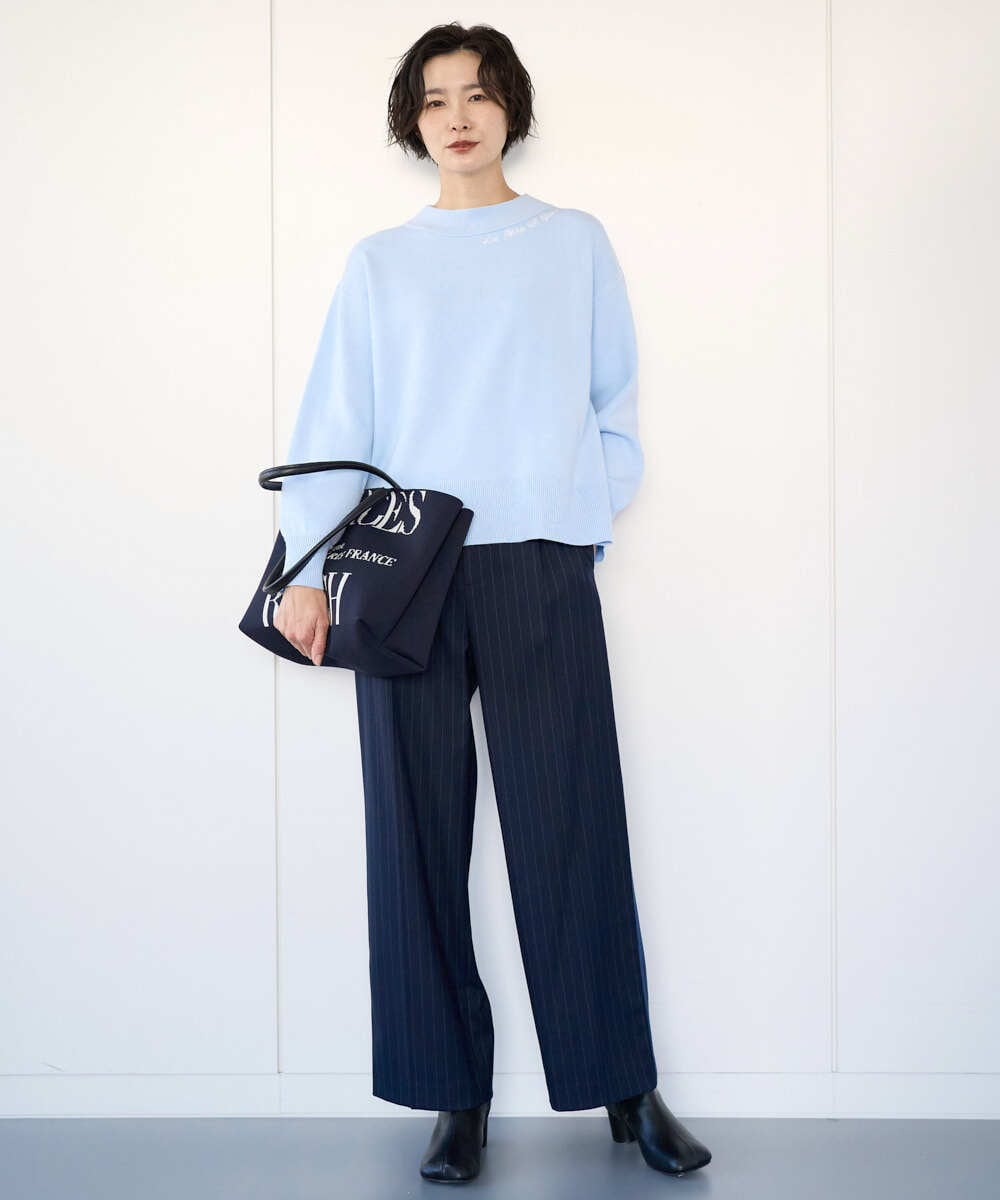 PZFCE70170 GEORGES RECH(ジョルジュ・レッシュ) [アンサンブル対応] スウェットライクロゴニット グレー