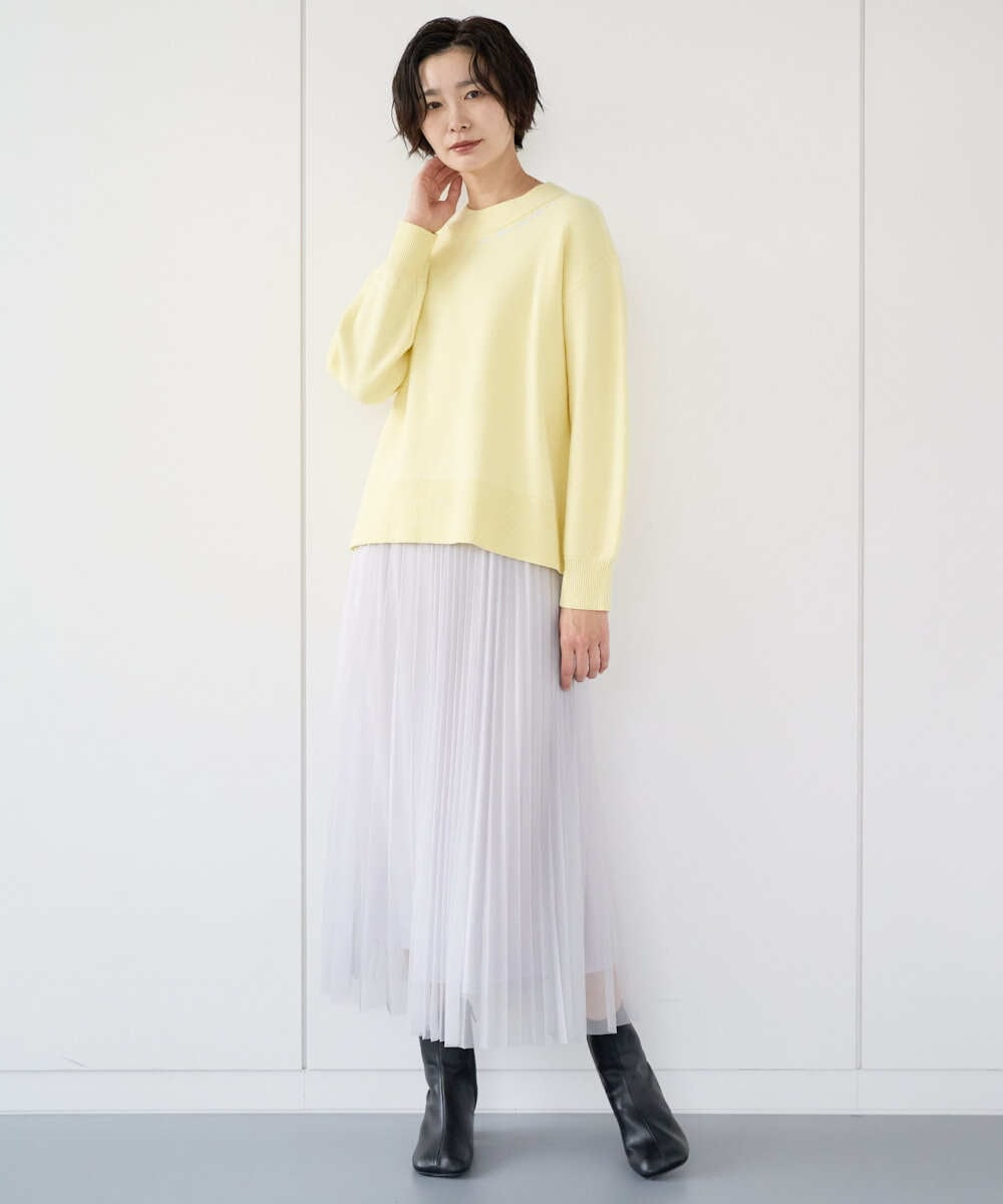 PZFCE70170 GEORGES RECH(ジョルジュ・レッシュ) [アンサンブル対応] スウェットライクロゴニット グレー