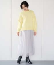 PZFCE70170 GEORGES RECH(ジョルジュ・レッシュ) [アンサンブル対応] スウェットライクロゴニット グレー