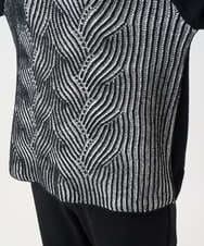 PZFCE71190 GEORGES RECH(ジョルジュ・レッシュ) バイカラージャカードニット ブラック