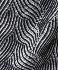 PZFCE71190 GEORGES RECH(ジョルジュ・レッシュ) バイカラージャカードニット ブラック