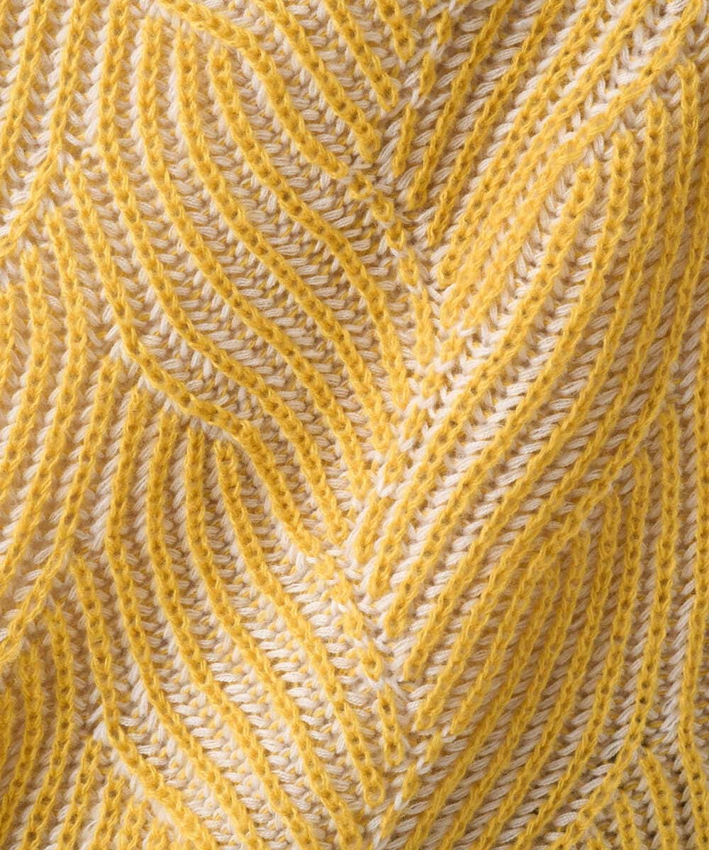 PZFCE71190 GEORGES RECH(ジョルジュ・レッシュ) バイカラージャカードニット ブラック