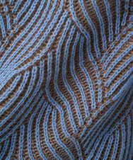 PZFCE71190 GEORGES RECH(ジョルジュ・レッシュ) バイカラージャカードニット ブラック