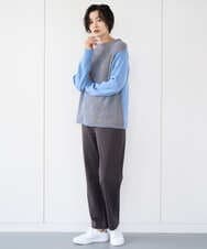 PZFCE71190 GEORGES RECH(ジョルジュ・レッシュ) バイカラージャカードニット ブラック