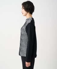 PZFCE71190 GEORGES RECH(ジョルジュ・レッシュ) バイカラージャカードニット ブラック