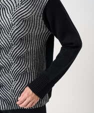 PZFCE71190 GEORGES RECH(ジョルジュ・レッシュ) バイカラージャカードニット ブラック