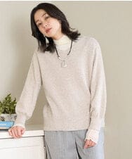 PZFCF51230 GEORGES RECH(ジョルジュ・レッシュ) メタリックシャギーVネックニット ベージュ