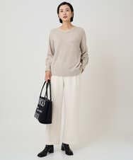 PZFCF51230 GEORGES RECH(ジョルジュ・レッシュ) メタリックシャギーVネックニット ベージュ