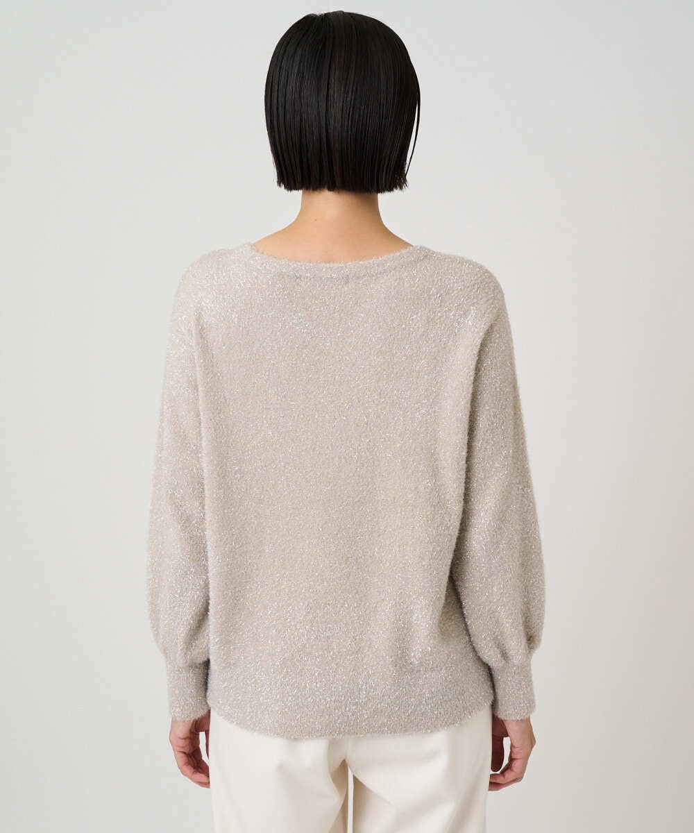 PZFCF51230 GEORGES RECH(ジョルジュ・レッシュ) メタリックシャギーVネックニット ベージュ