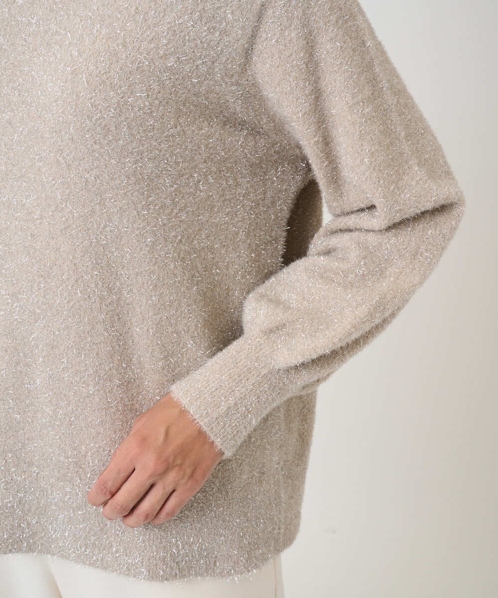 PZFCF51230 GEORGES RECH(ジョルジュ・レッシュ) メタリックシャギーVネックニット ベージュ