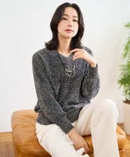 PZFCF51230 GEORGES RECH(ジョルジュ・レッシュ) メタリックシャギーVネックニット ブラック