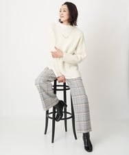 PZFCV06250 GEORGES RECH(ジョルジュ・レッシュ) ヘアリーブークレヤーンボトルネックニット ライトグレー