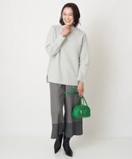PZFCV06250 GEORGES RECH(ジョルジュ・レッシュ) ヘアリーブークレヤーンボトルネックニット ライトグレー