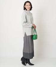 PZFCV06250 GEORGES RECH(ジョルジュ・レッシュ) ヘアリーブークレヤーンボトルネックニット ライトグレー