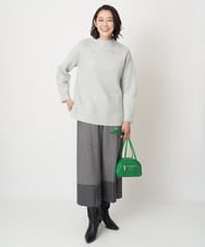 PZFCV06250 GEORGES RECH(ジョルジュ・レッシュ) ヘアリーブークレヤーンボトルネックニット ライトグレー
