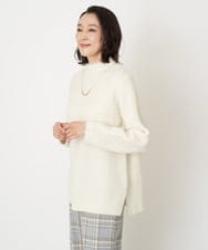 PZFCV06250 GEORGES RECH(ジョルジュ・レッシュ) ヘアリーブークレヤーンボトルネックニット ライトグレー