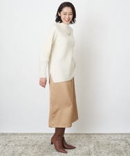 PZFCV06250 GEORGES RECH(ジョルジュ・レッシュ) ヘアリーブークレヤーンボトルネックニット ライトグレー
