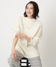 PZFCV06250 GEORGES RECH(ジョルジュ・レッシュ) ヘアリーブークレヤーンボトルネックニット ライトグレー