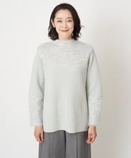 PZFCV06250 GEORGES RECH(ジョルジュ・レッシュ) ヘアリーブークレヤーンボトルネックニット ライトグレー