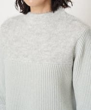 PZFCV06250 GEORGES RECH(ジョルジュ・レッシュ) ヘアリーブークレヤーンボトルネックニット ライトグレー
