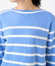 PZFEE04270 GEORGES RECH(ジョルジュ・レッシュ) ブークレボーダーボートネックニット ブルー