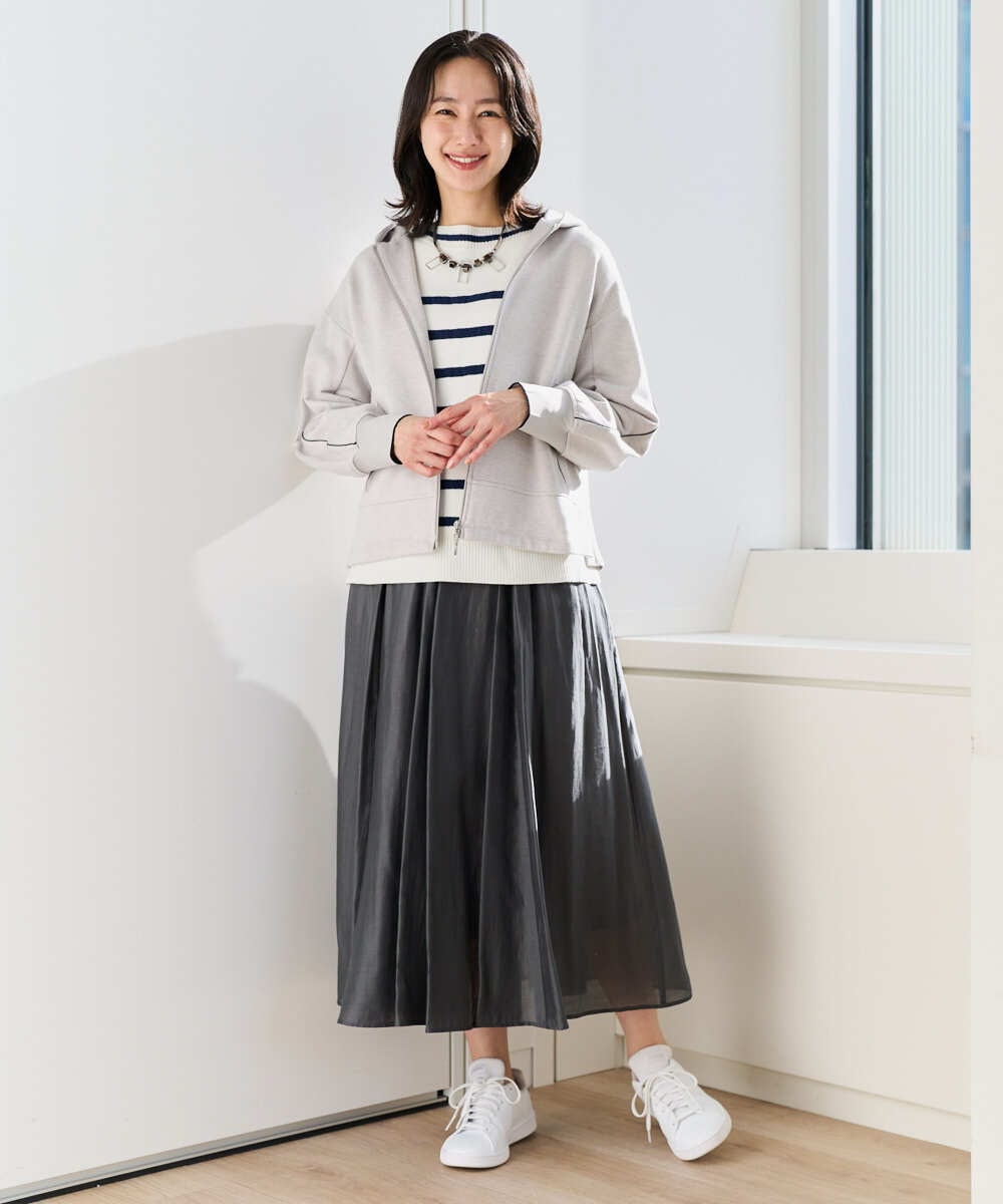 PZFEE04270 GEORGES RECH(ジョルジュ・レッシュ) ブークレボーダーボートネックニット ブルー