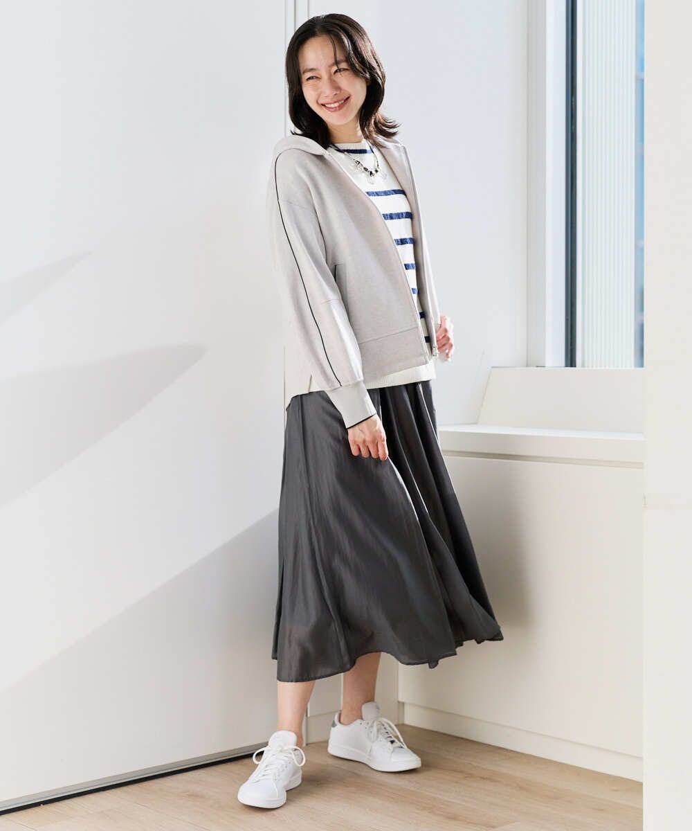 PZFEE04270 GEORGES RECH(ジョルジュ・レッシュ) ブークレボーダーボートネックニット ブルー