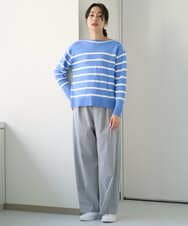 PZFEE04270 GEORGES RECH(ジョルジュ・レッシュ) ブークレボーダーボートネックニット ブルー