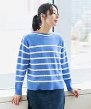 PZFEE04270 GEORGES RECH(ジョルジュ・レッシュ) ブークレボーダーボートネックニット ブルー