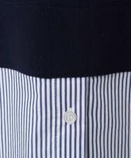 PZFEE10270 GEORGES RECH(ジョルジュ・レッシュ) ストライプコンビアシンメトリーニット ネイビー