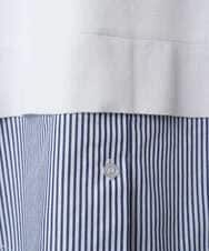 PZFEE10270 GEORGES RECH(ジョルジュ・レッシュ) ストライプコンビアシンメトリーニット ネイビー