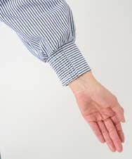 PZFEE10270 GEORGES RECH(ジョルジュ・レッシュ) ストライプコンビアシンメトリーニット ネイビー