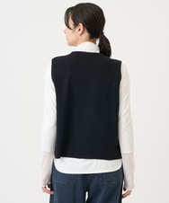 PZFEE23230 GEORGES RECH(ジョルジュ・レッシュ) 幾何レースショートニットベスト ブラック