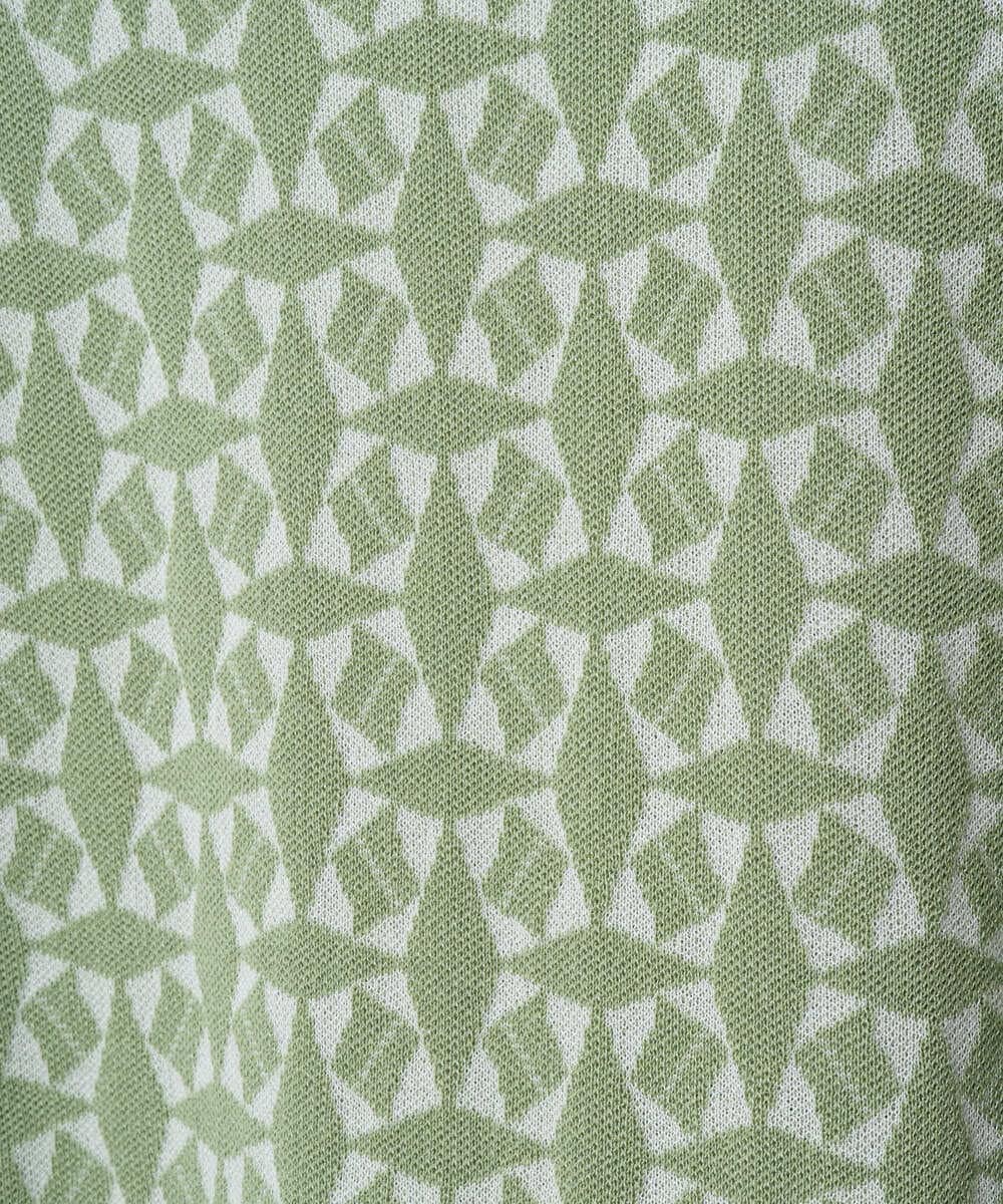 PZFEE26270 GEORGES RECH(ジョルジュ・レッシュ)  [日本製]レース柄ジャカードニットプルオーバー ネイビー