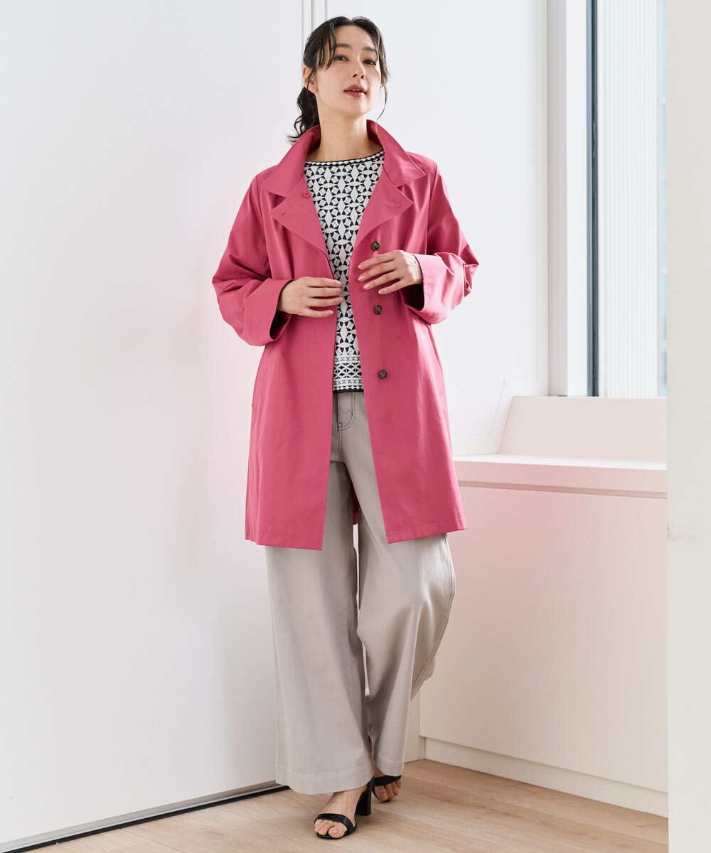 PZFEE26270 GEORGES RECH(ジョルジュ・レッシュ)  [日本製]レース柄ジャカードニットプルオーバー ネイビー