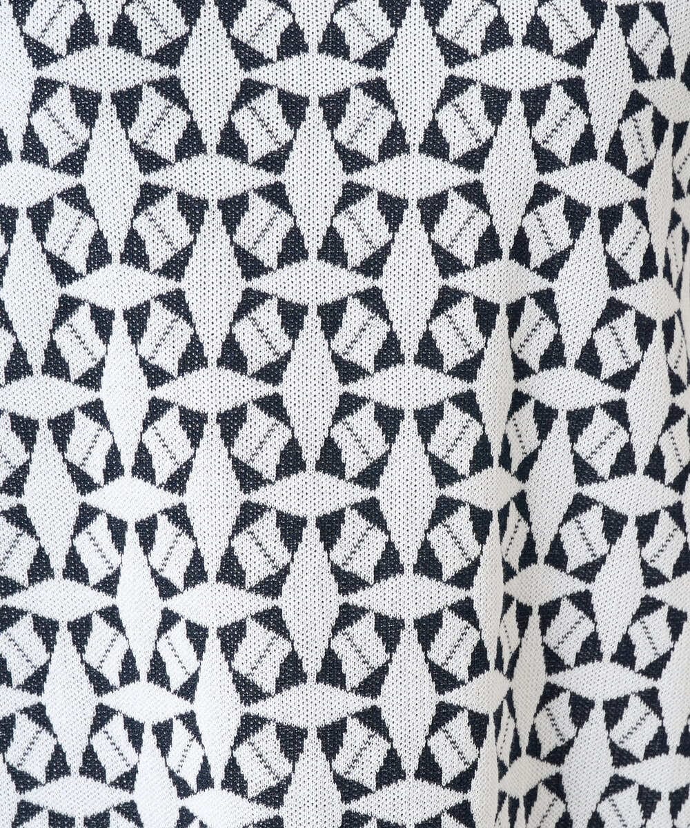 PZFEE26270 GEORGES RECH(ジョルジュ・レッシュ)  [日本製]レース柄ジャカードニットプルオーバー ネイビー