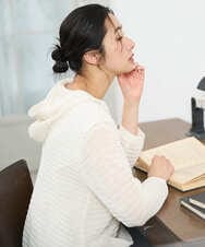 PZFEE48250 GEORGES RECH(ジョルジュ・レッシュ) シアーギマニットパーカー ホワイト