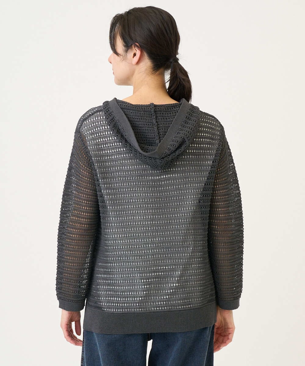 PZFEE48250 GEORGES RECH(ジョルジュ・レッシュ) シアーギマニットパーカー ダークグレー