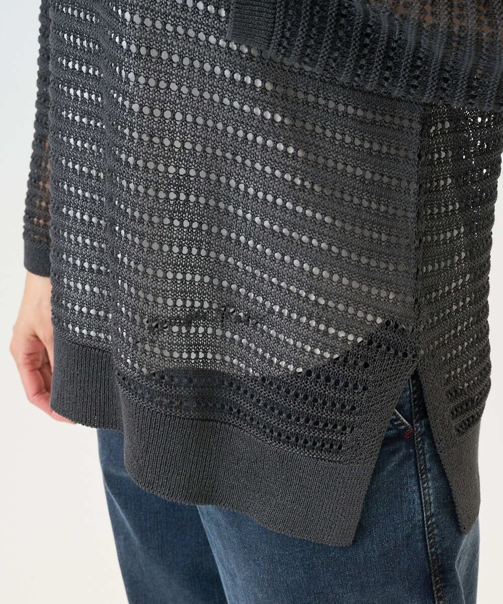 PZFEE48250 GEORGES RECH(ジョルジュ・レッシュ) シアーギマニットパーカー ダークグレー